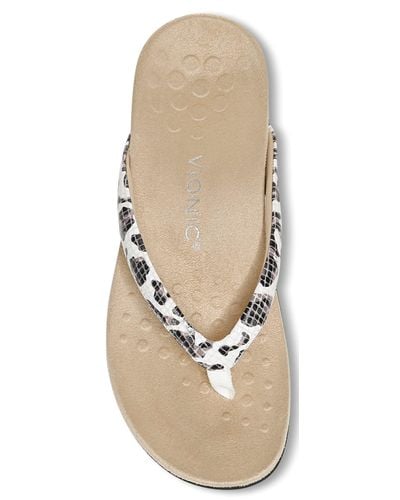 Vionic Dillon Leopard Sandals - White