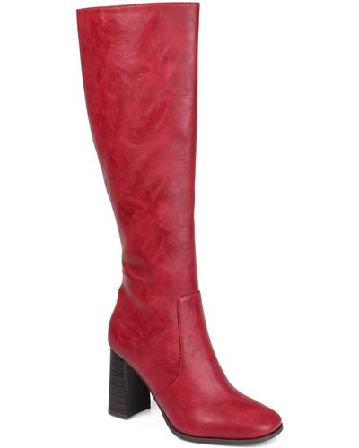 Journee Collection Collection Tru Comfort Foam Extra Wide Calf Karima Boot - Red