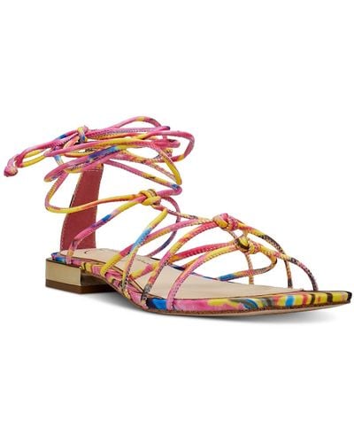 Jessica Simpson Chasca Manmade Square Toe Gladiator Sandals - Pink
