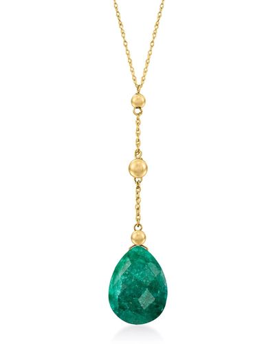 Ross-Simons Emerald Y-necklace - Green