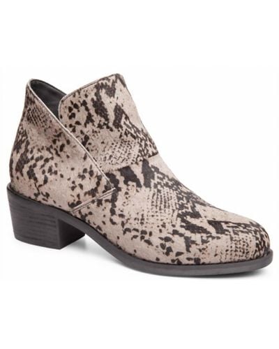 Me Too Zest Cool Snake Ankle Booties - Gray