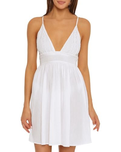 Isabella Rose Palavas Lace Short Mini Dress - White
