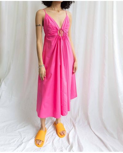 Find Me Now Sonatina Midi Dress - Pink