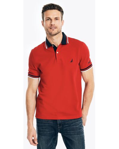 Nautica Classic Fit Solid Polo - Red