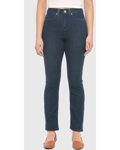 Lola Jeans Lola High Rise Straight Jeans - Blue