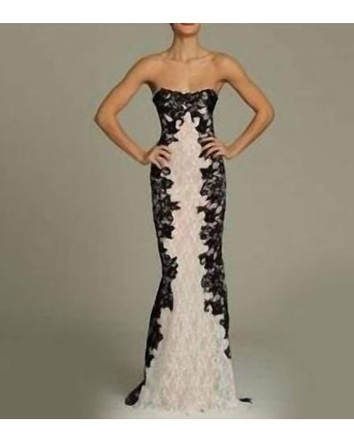 Jovani Strapless And Fitted Dress - Natural