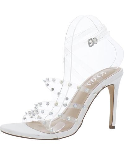 Xoxo Bunni Studded Stiletto Strappy Sandals - White