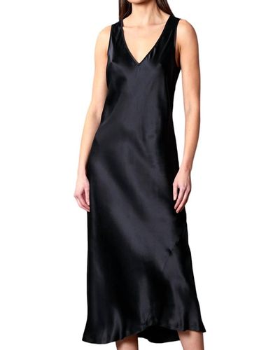 Go> By Go Silk Chemise Dress - Black