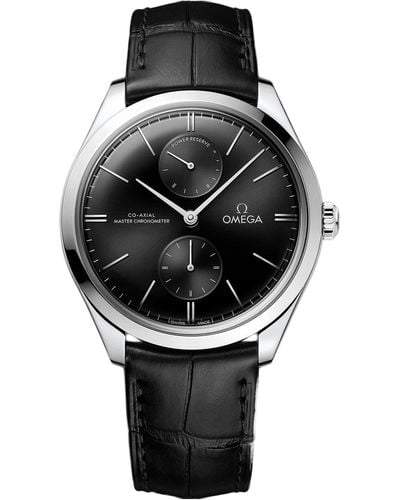 Omega De Ville Black Dial Watch - Metallic