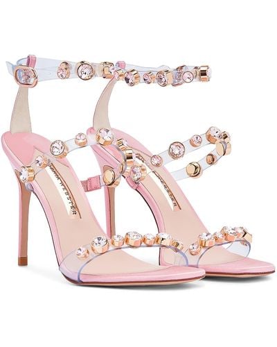 Sophia Webster Rosalind Leather Ankle Strap Heels - Pink