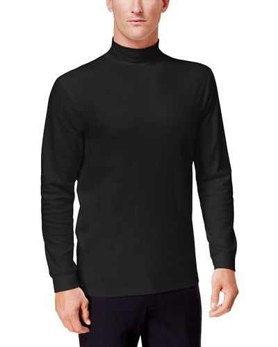 Club Room Cotton Long Sleeve T-shirt - Black