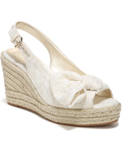Naturalizer Bettina Peep-toe Slingback Wedge Sandals - White