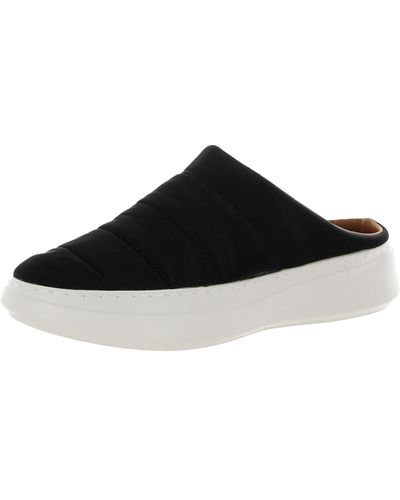 Gentle Souls Rosette Puff Mule Lifestyle Slip Onq Casual And Fashion Sneakers - Black