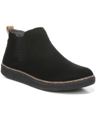 Dr. Scholls See Me Faux Suede Slip On Ankle Boots - Black