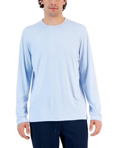 Alfani Knit Long Sleeves T-shirt - Blue