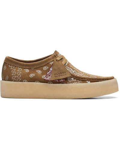Clarks Wallabee Cup Suede Printed Chukka Boots - Brown