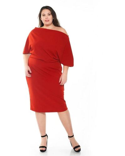 Alexia Admor Olivia Dress - Plus Size - Red