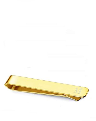 Stephen Oliver 18k Initial "m" Tie Bar - Yellow