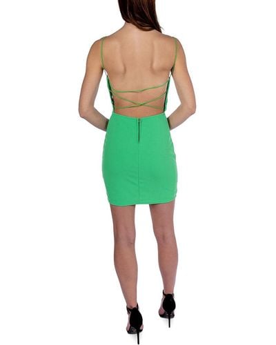 B Darlin Juniors Strappy Short Mini Dress - Green