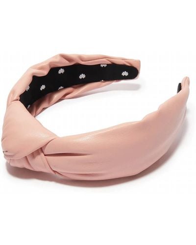 Lele Sadoughi Faux Leather Knotted Headband - Pink