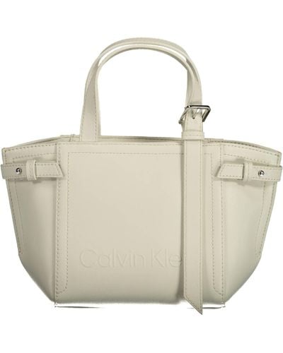 Calvin Klein Polyester Handbag - White