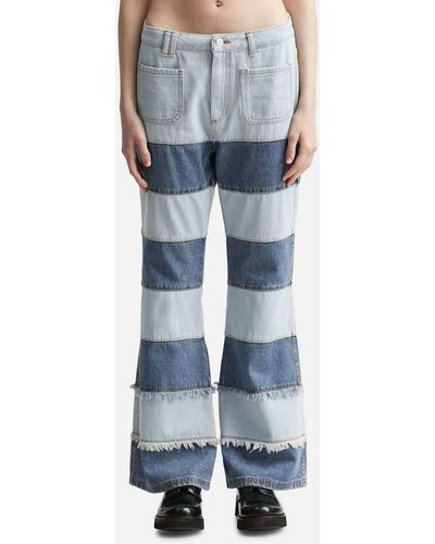 ANDERSSON BELL Mahina Blocking Patchwork Jeans - Blue