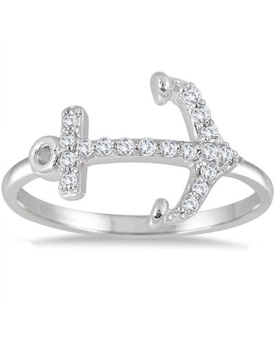 Monary 1/5 Carat Tw Diamond Anchor Ring - Metallic
