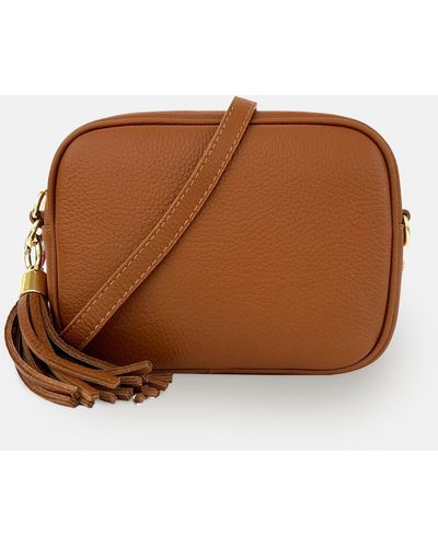 Apatchy London Tan Leather Crossbody Bag - Brown