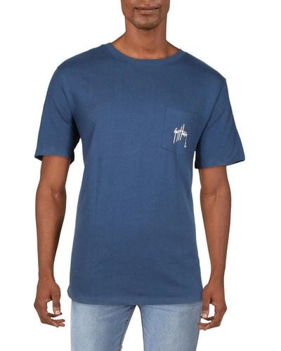 Guy Harvey Cotton Short Sleeve Graphic T-shirt - Blue