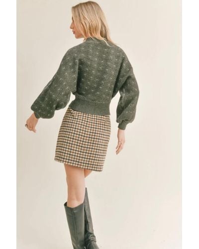 Sage the Label Along The Vines Cable Sweater - Green