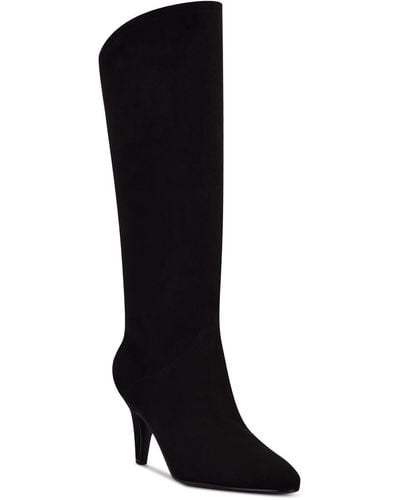 Nine West Buyah Faux Suede Tall Knee-high Boots - Black