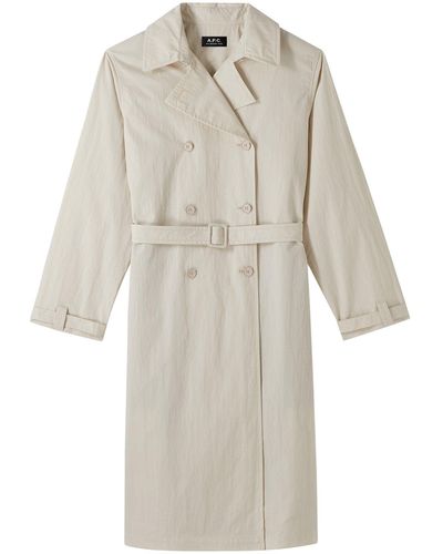 A.P.C. Irene Trench Coat - White