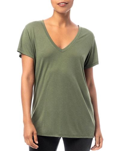 Alternative Apparel V Neck Knit T-shirt - Green