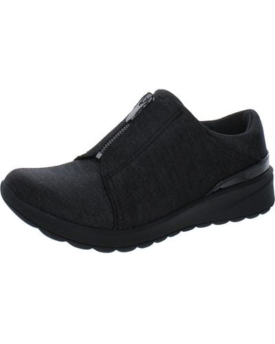 Bzees Glade Zipper Casual And Fashion Sneakers - Black