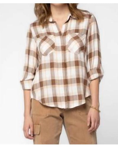 Velvet Heart Riley Button-up Shirt - Brown