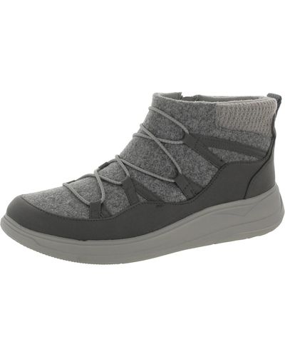 Bzees Tahoe Fleece Ankle Winter & Snow Boots - Gray