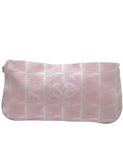 Chanel Travel Line Synthetic Clutch Bag (pre-owned) - Purple