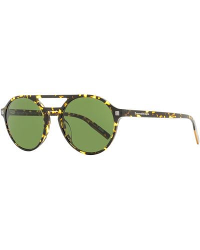 Zegna Round Sunglasses Ez0180 52n Havana 54mm - Green