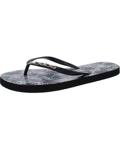 Bebe Florissa Flat Slip On Flip-flops - Metallic