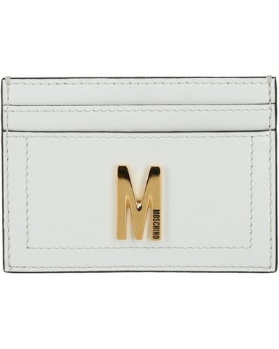 Moschino M-plaque Card Holder - Gray