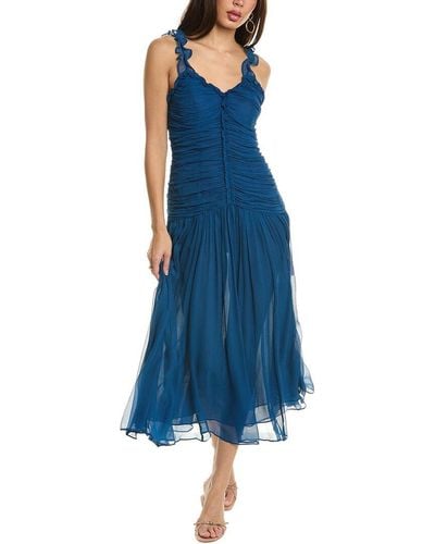 Ulla Johnson Rosaria Silk Dress - Blue