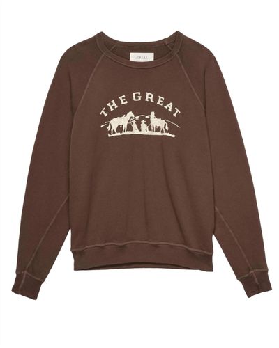 The Great College Sweatshirt With Gaucho Graphic - Brown