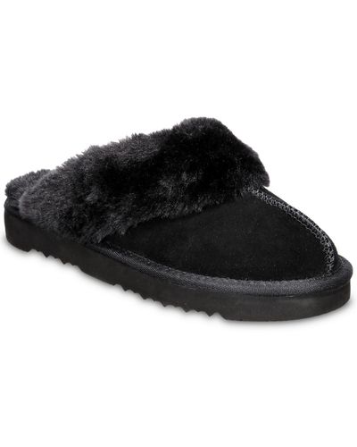 Style & Co. Rosiee Supercomff Faux Fur Slide Slippers - Black