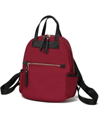 MKF Collection by Mia K Greer Nylon Backpack - Red