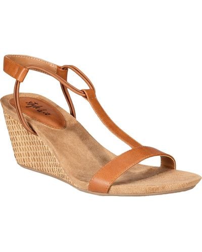 Style & Co. Mulan Strappy Wedges - Brown