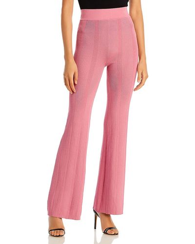 Remain High Rise Stretch Flared Pants - Pink