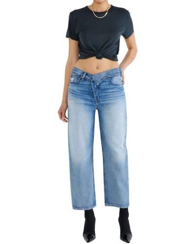 eTica Neli Crossover Crop Jeans - Blue