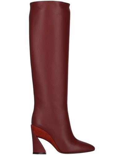 Ferragamo Antea Leather Knee-high Boots - Red