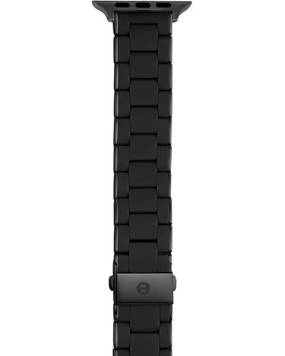 Michele 38/40/41mm And 42/44/45/49mm Black Stainless Steel Band For Apple Watch