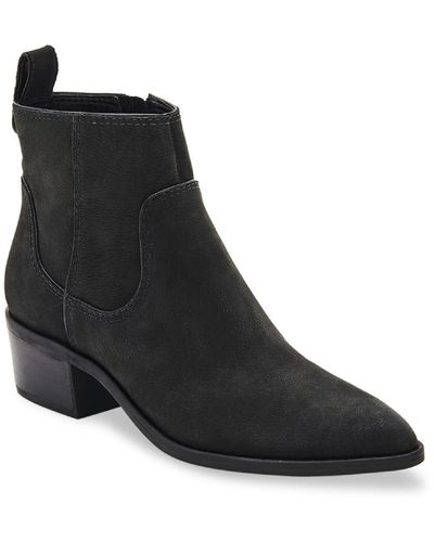 Dolce Vita Able Suede Pointed Toe Ankle Boots - Black